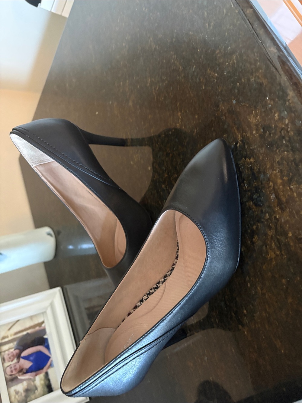 Women's Black Pointed-Toe Stiletto Heels